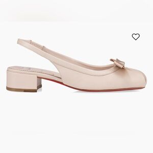 Christian Louboutin Elegant Cream Mamaflirt Slingback Heels ballerina